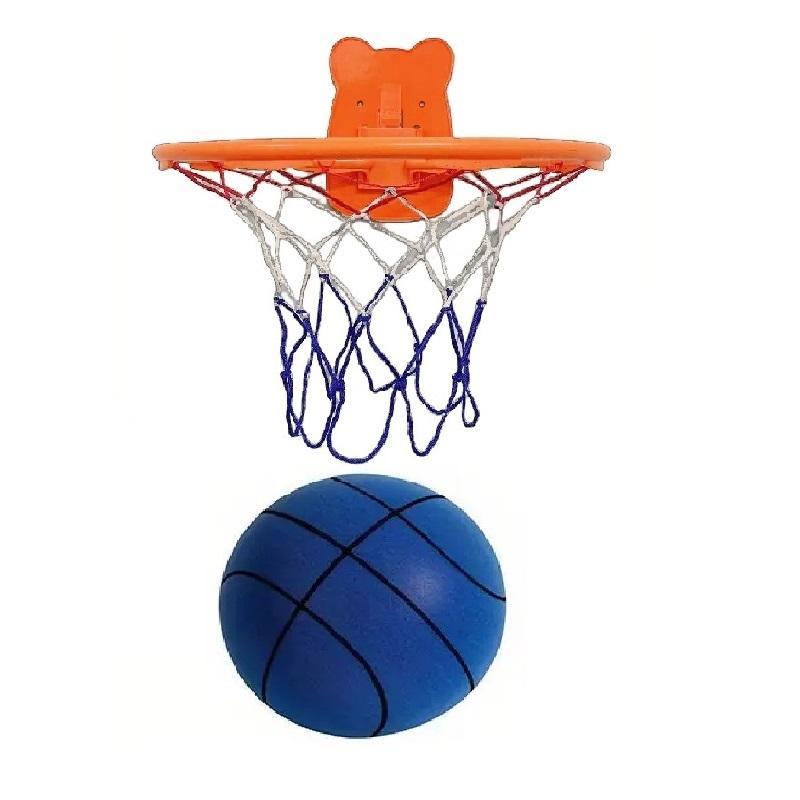 🏀Quiet Indoor Ball Set - Noiseless Basketball with Basket for Silent Play