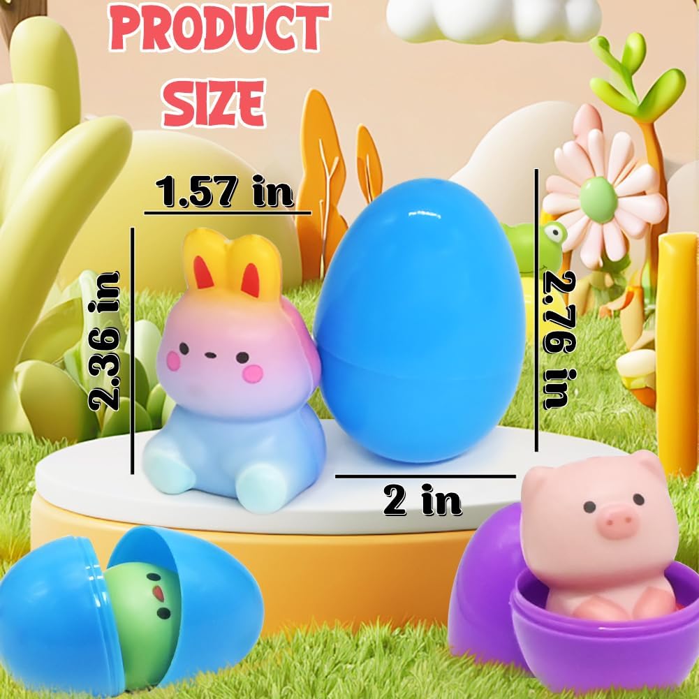 🔥Last Day Special Price !!⚡50K+ SOLD🎁12/24PCS Easter Eggs Prefilled Slow Rising Squishy Toys