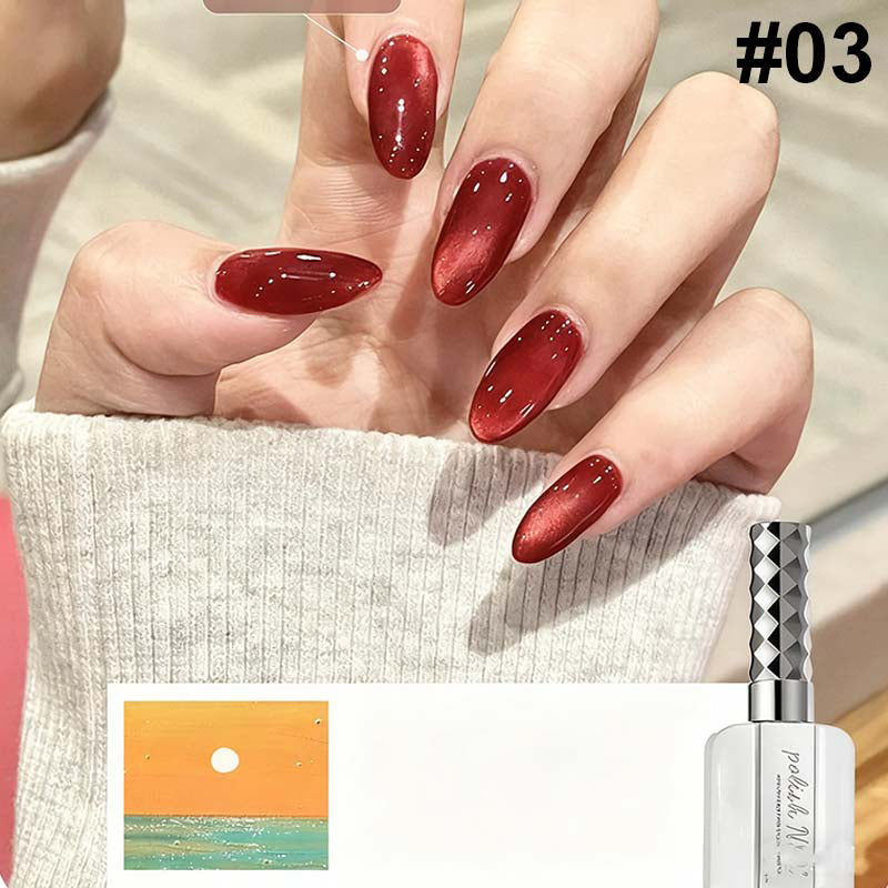 💅 50% OFF NOW! 🔥 Sparkling Cat-Eye Gel Polish - Magnetic Effect & Long-Lasting, Perfect for Salon-Quality Nails at Home ✨