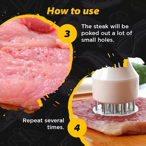 š„Stainless Steel Meat Tenderizer Needle 21 Pin Steak BBQ Kitchen Cooking Tool