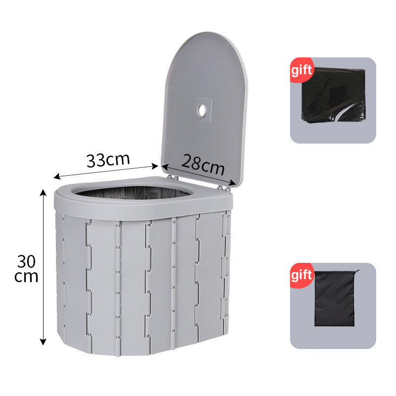 🚽 LIMITED-TIME 50% OFF! ✨ Portable Outdoor Folding Toilet – 300lb Capacity, Odor-Proof, Multi-Use