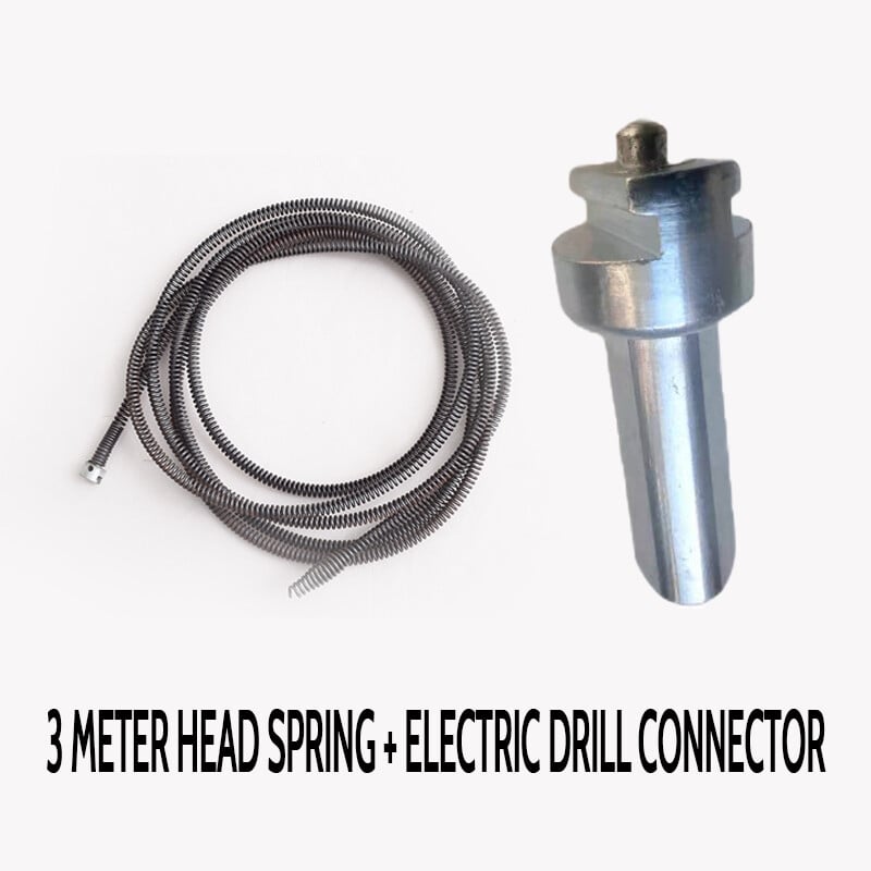 Electric Drain Dredging Spring - Professional Auger Cable for Unclogging Sinks, Bathtubs & Sewer Pipes