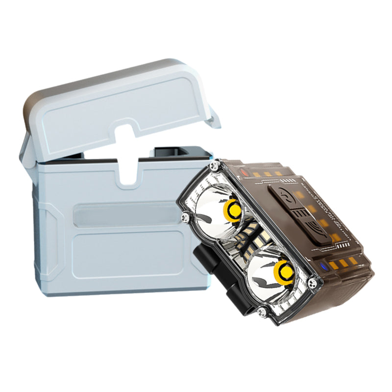 High-Brightness Detachable Portable Dual-Beam Headlamp with Charging Case