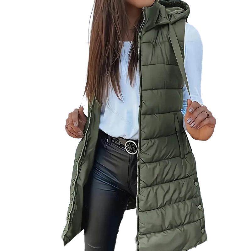 š„2025 Fashion Sales Championš„Womenās Zip-Up Long Puffer Vest