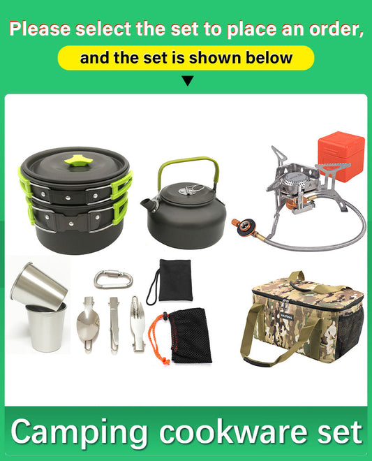 Camping Cookware and Cutlery Set