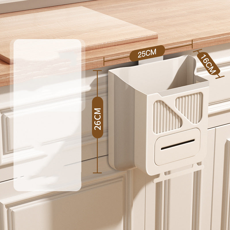 Folding Hanging Kitchen Waste Trash Can