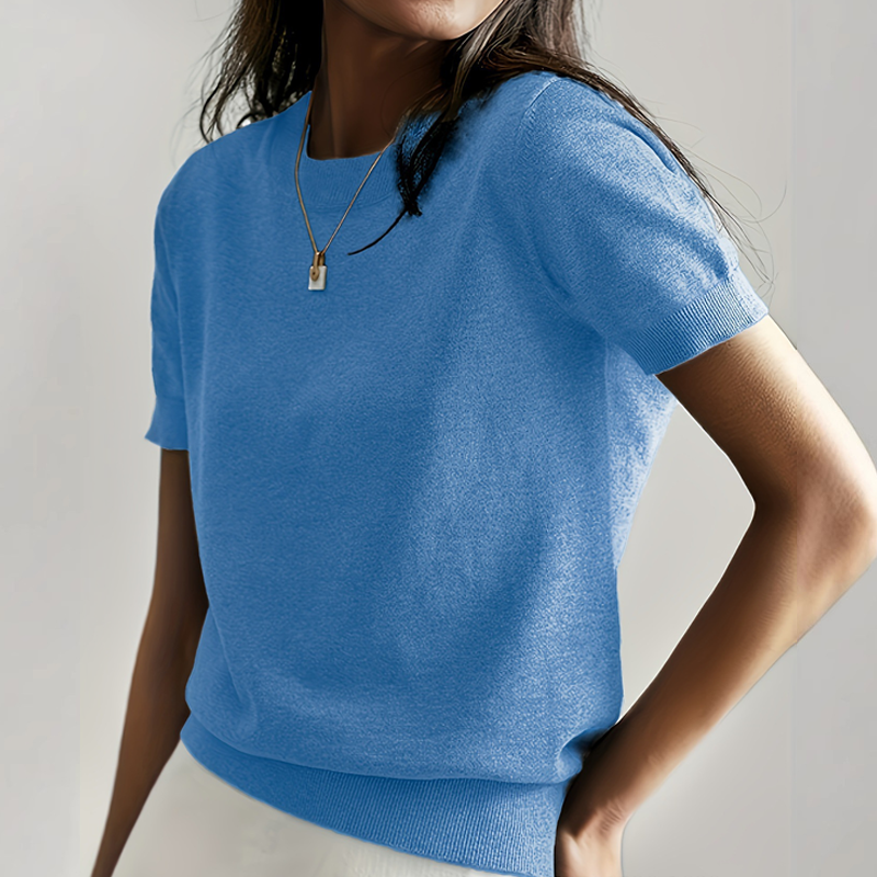 📢 📢New arrival 50% OFF!💥Women's Crew Neck Short Sleeve Knit Top