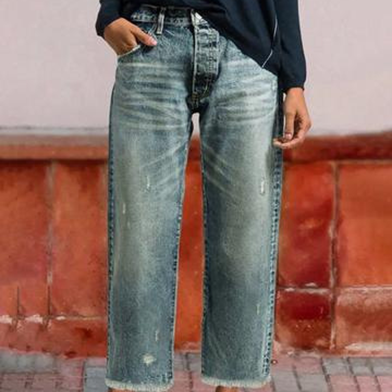 👖New arrival 40% OFF!🥰Women’s Retro Cropped Straight-Leg Jeans