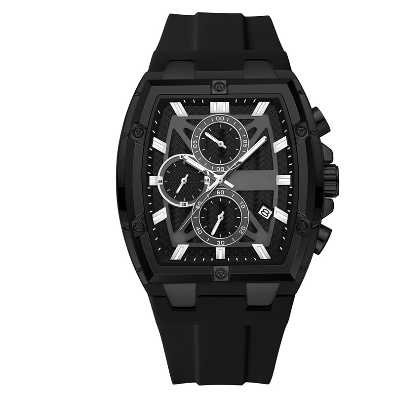 Modern Barrel-Shaped Case Watch for Men
