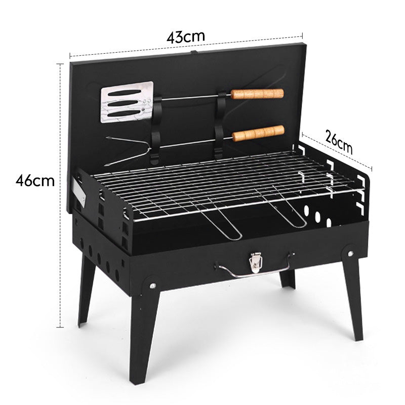 Portable Folding Charcoal Grill for Outdoor Cooking