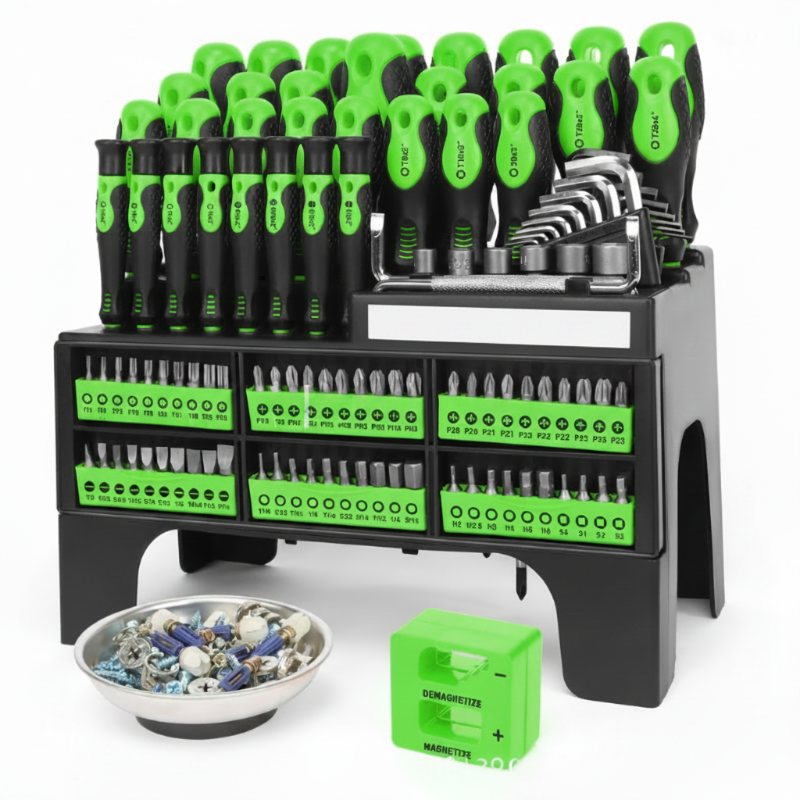 118-Piece Magnetic Screwdriver Set with Storage Rack
