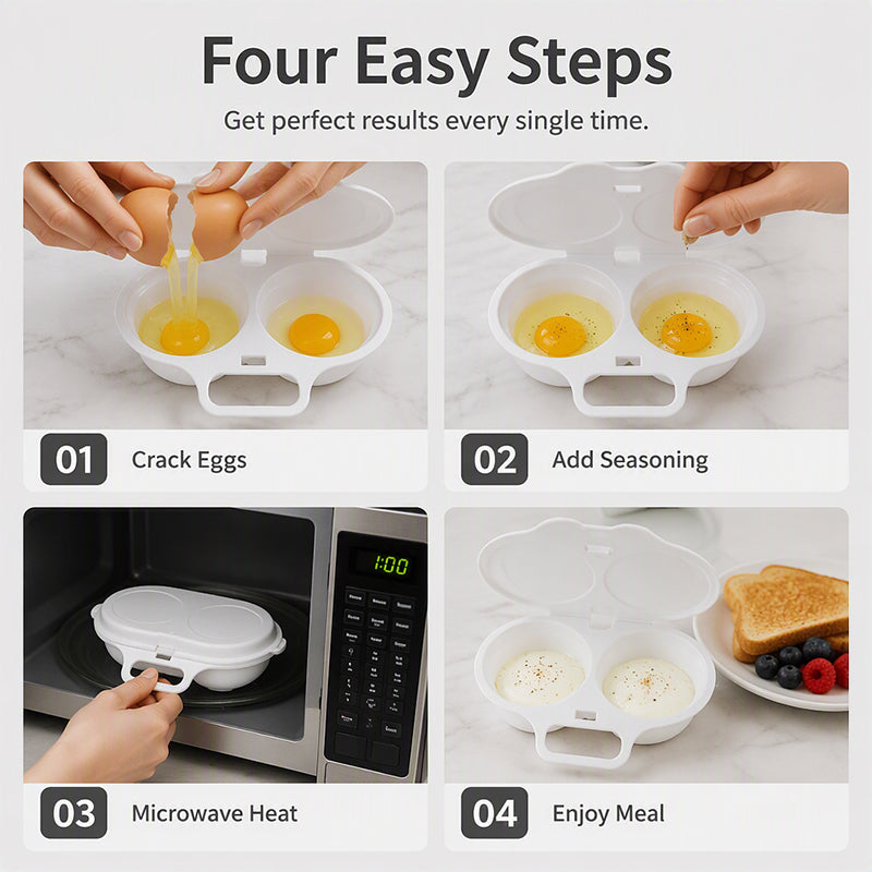 Dual Cavity Microwave Egg Poacher