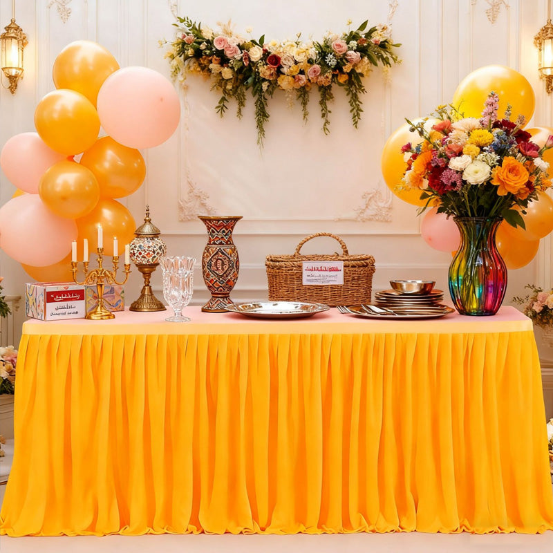 ⏳🔥LIMITED-TIME 50% OFF! ⏰Pleated Table Skirt for Events🌹
