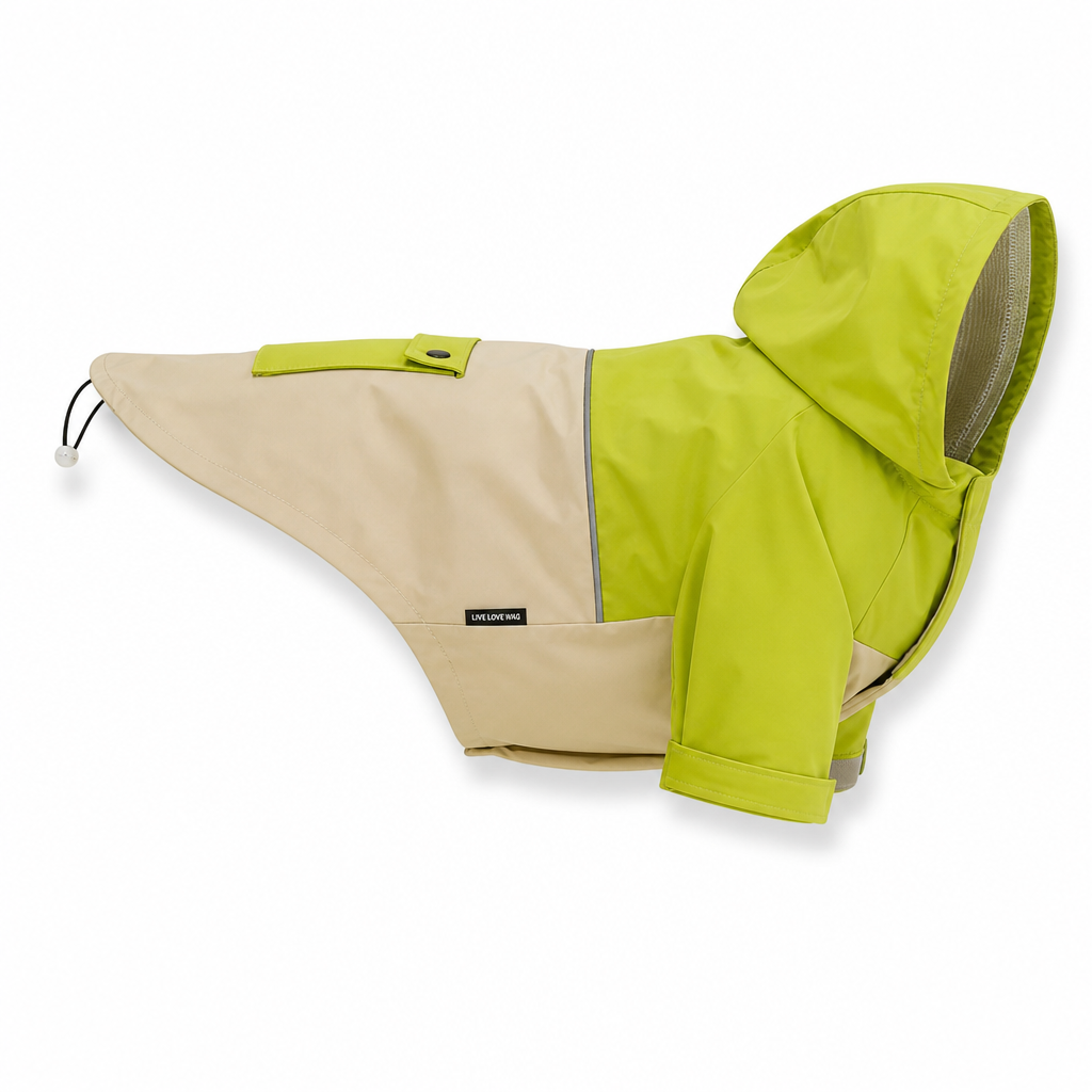 Waterproof Dog Raincoat Colorblock Pet Outdoor with Dirtproof Leg Protection