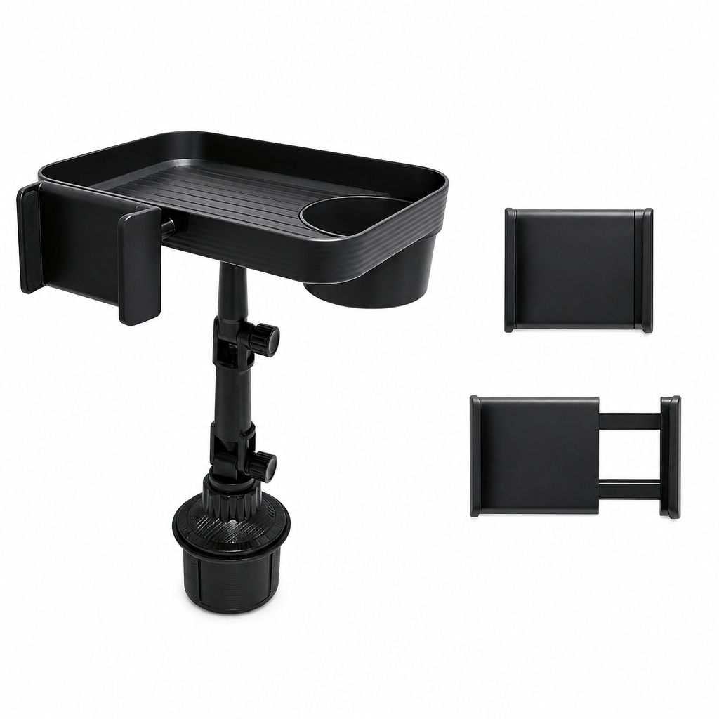 📢📢77% OFF !! ⏰3 in 1 Multifunctional Car Cup Holder Phone Mount with Tray and Storage Organizer