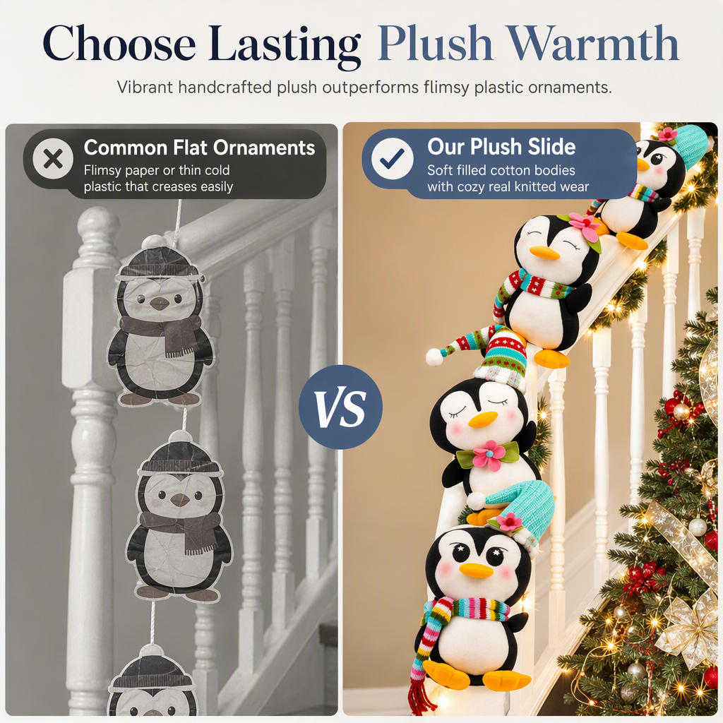 ⏳Limited-time 50% off⏰ Decorative Penguin Slide Toy Set – 3 Penguins & Endless Sliding Fun🐧🛝
