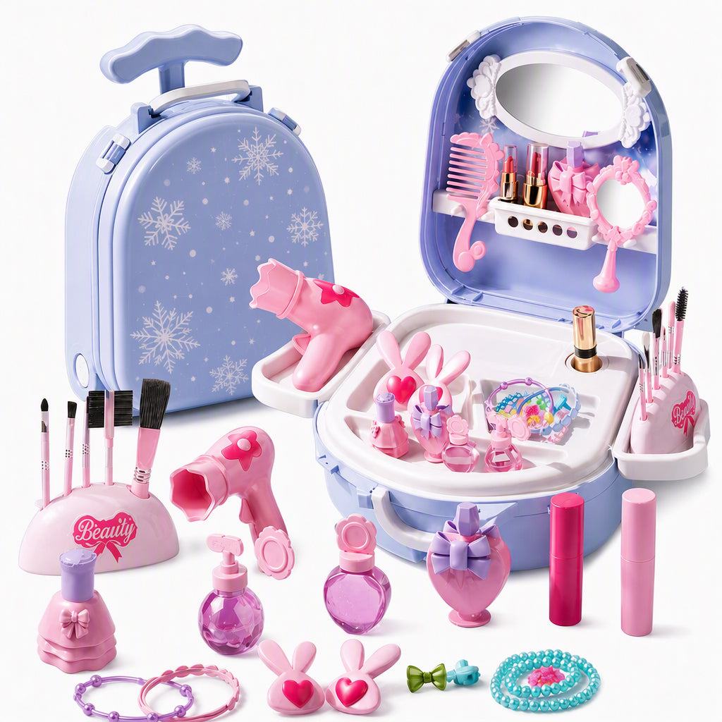👑💖🎀Girls Vanity Toy Set with Dolls and Beauty Accessories