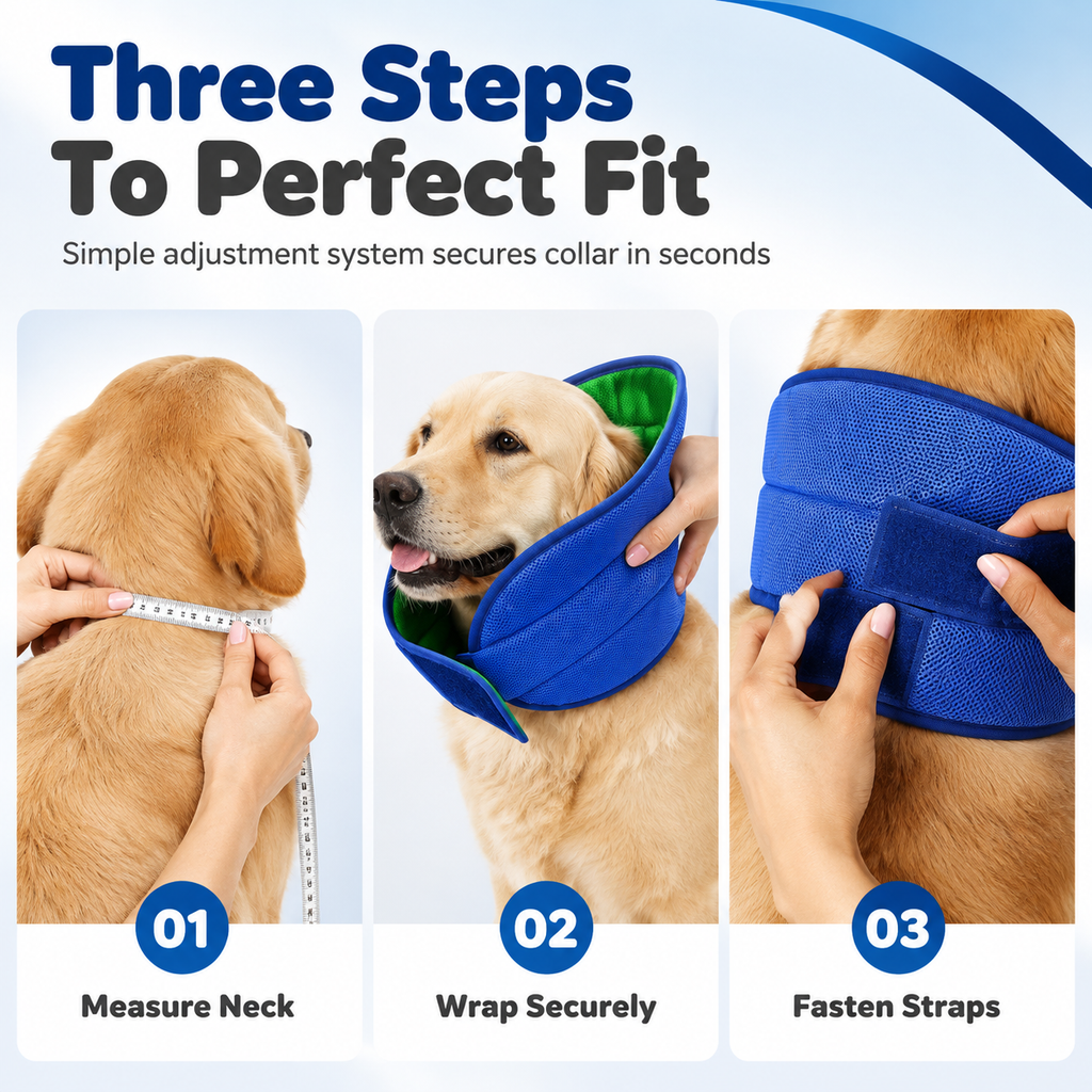 📢📢50% OFF !! ⏰Two-Tone Blue and Green Pet Recovery Collar for Dogs and Cats Anti-Bite and Anti-Scratch Protective Elizabethan Cone