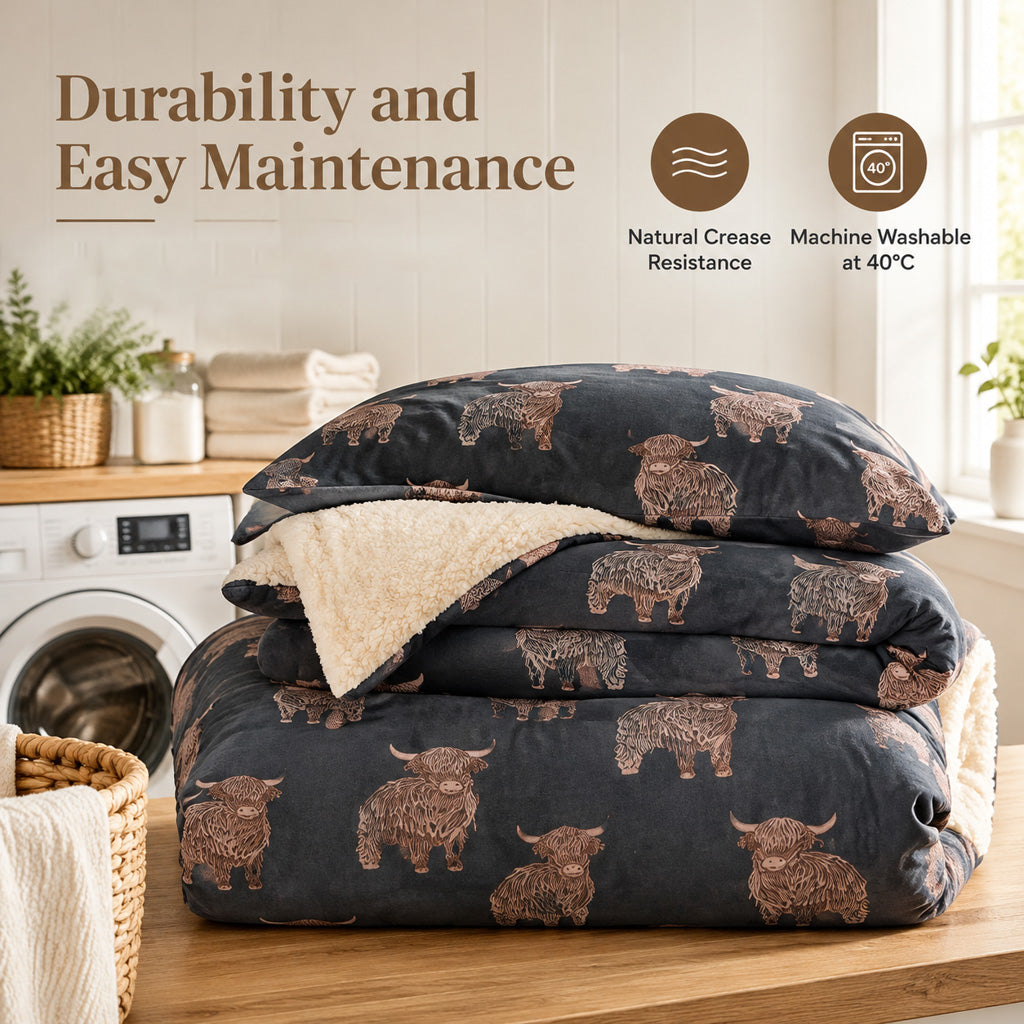 📢📢 50% OFF❄️Cow Print 3-Piece Bedding Set – Soft, Cozy & Warm Bed Set for a Stylish Bedroom
