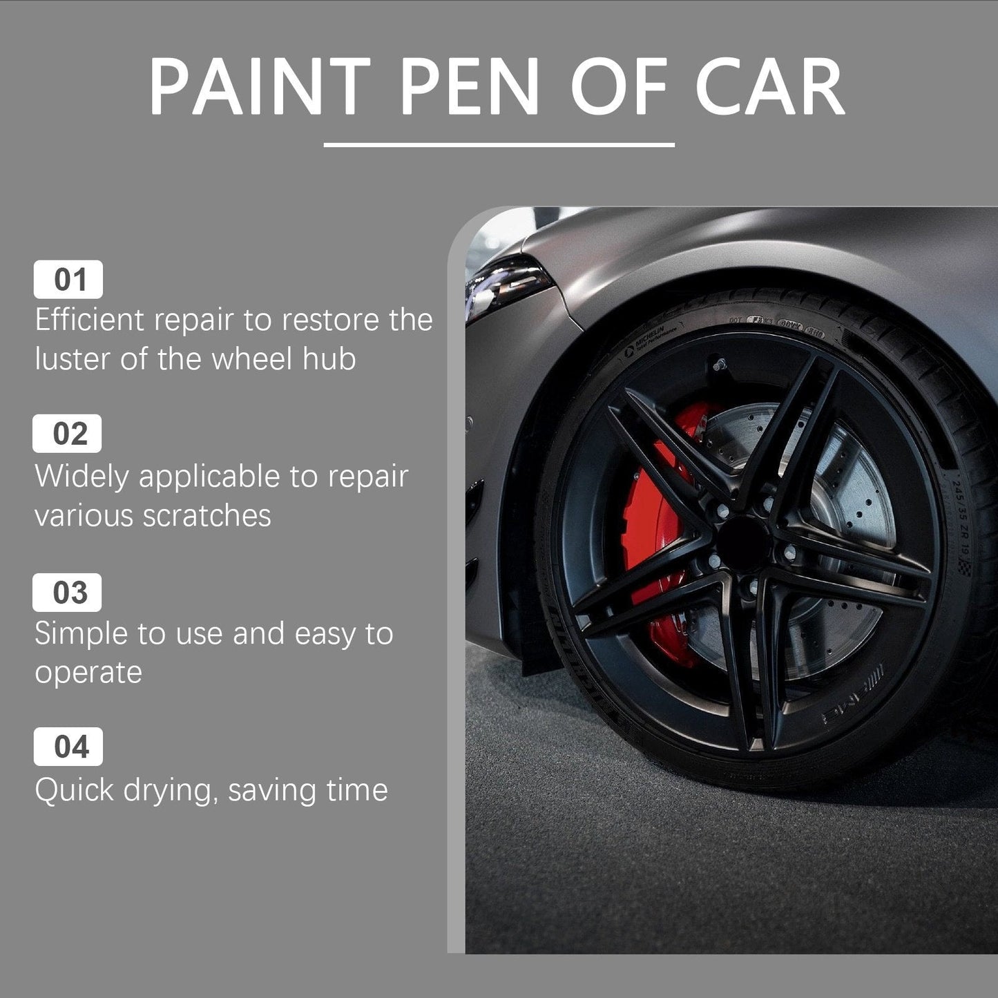 📢📢50% OFF !! ⏰ Magic Car Scratch Repair Pen – Fix Rim Scratches in Minutes – Permanent & No-Drip Formula 🛠️