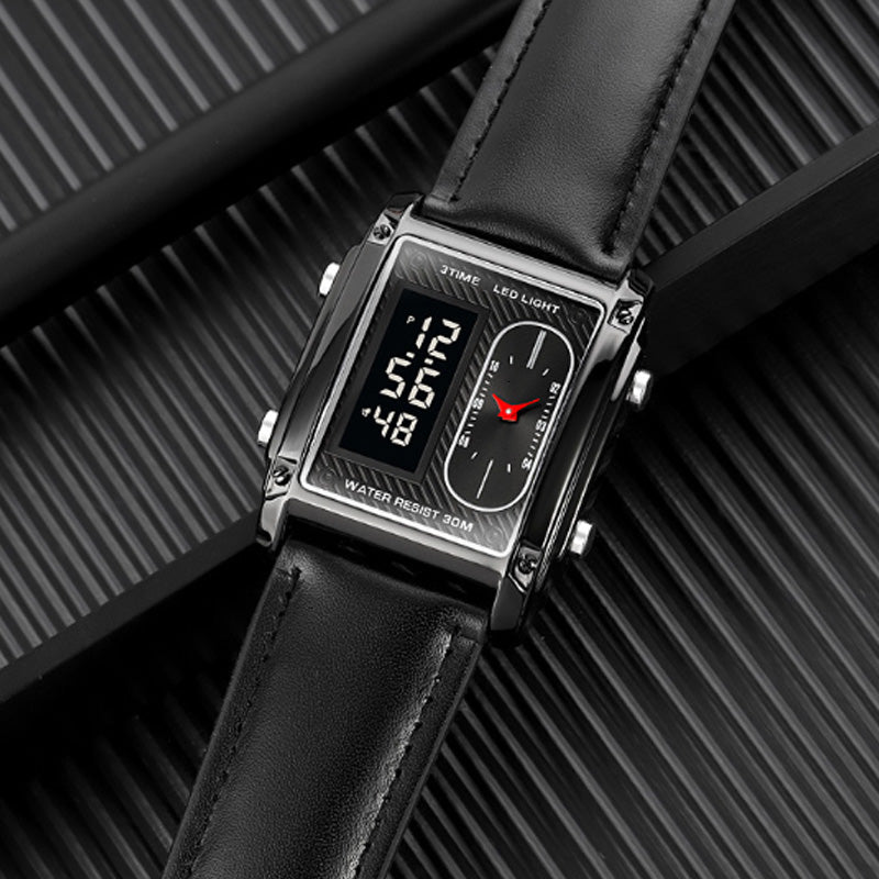 ⏳Limited Time Special 50% OFF💥🎁Men's Square Creative Dual-Movement Multifunctional Sports Watch