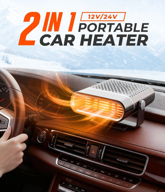 ❄️Winter Hot Sale 50% OFF🔥2-in-1 Portable Car Heater with 360° Rotation