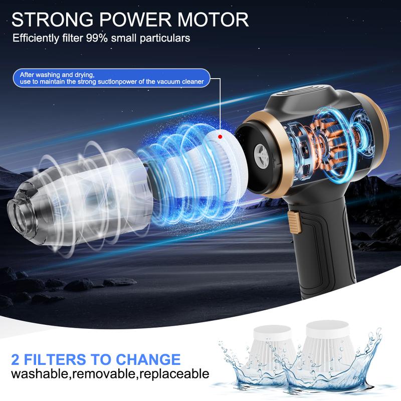 Multi-Function Wireless Handheld Car Vacuum Cleaner Set