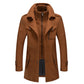 Men's Business Woolen Coat Fashion Double Neck Medium And Long Woolen Coat