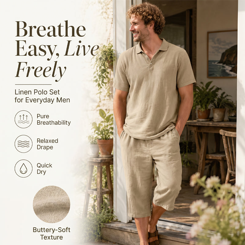💥 50% OFF 👚Men's Linen Shirt and Casual Pants Set