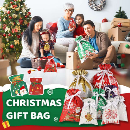 🎅Early Christmas Shopping: 50% Off🎄Drawstring Christmas Gift Bags (Biodegradable)