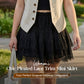 Chic Pleated Lace Trim Mini Skirt