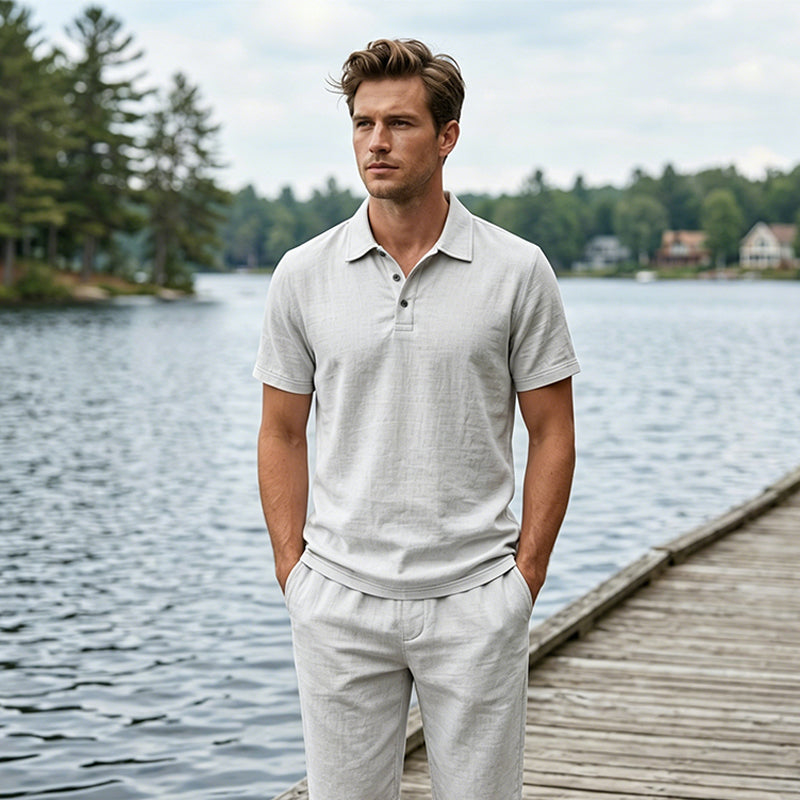 💥 50% OFF 👚Men's Linen Shirt and Casual Pants Set