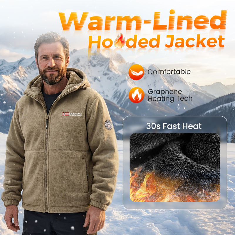 🔥LAST DAY PROMOTION - 50%OFF🔥2026 Upgraded Unisex Hooded Casual Graphene Heated Insulated Jacket (with Internal Pockets)