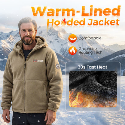 🔥LAST DAY PROMOTION - 50%OFF🔥2026 Upgraded Unisex Hooded Casual Graphene Heated Insulated Jacket (with Internal Pockets)
