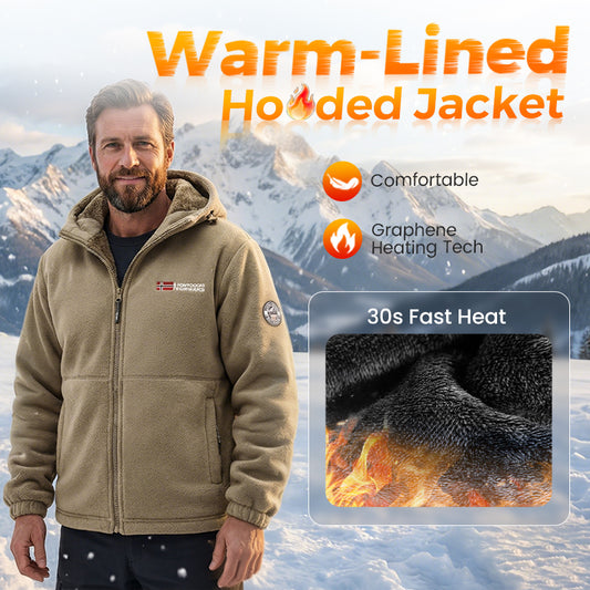 🔥LAST DAY PROMOTION - 50%OFF🔥2026 Upgraded Unisex Hooded Casual Graphene Heated Insulated Jacket (with Internal Pockets)