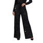 💖LAST DAY SALE 50% OFF🥰Women's Sequin Sparkle Wide Leg Pants with Elastic Waistband