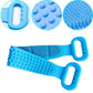 🧼Double-Sided Silicone Back Scrubber, Exfoliating Body Brush Strap, Gentle Bathing Accessory for All Skin Types, Body Brush for Showering, Flexible Silicone Body Brushes