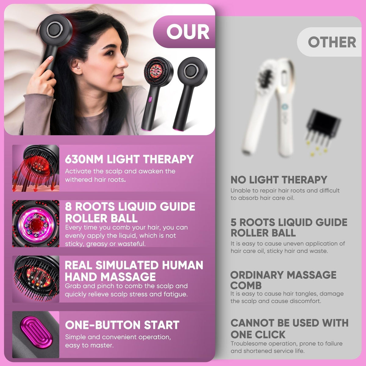 🎀Hot Sale 50% OFF 🎁 Electric Guided Liquid Conditioning Hair Massage Comb