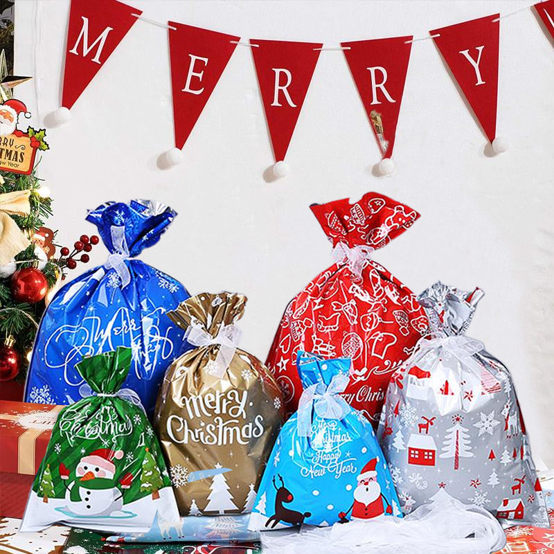 🎅Early Christmas Shopping: 50% Off🎄Drawstring Christmas Gift Bags (Biodegradable)