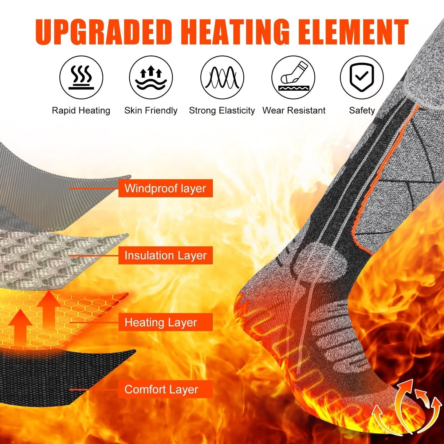 🔥Hot Sale 50% OFF🔥Rechargeable Heated Socks for Men & Women