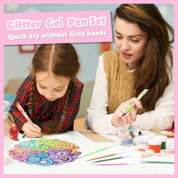 ✨ 50% OFF NOW! 🎁 Glitter Gel Pen Set – Smooth Writing, 12+ Colors & Quick-Dry Ink 🎨