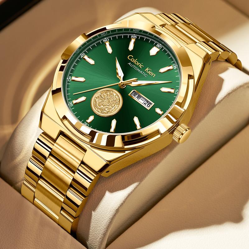 Calonic Kien Men's Luxury Swiss Automatic Gold Watch