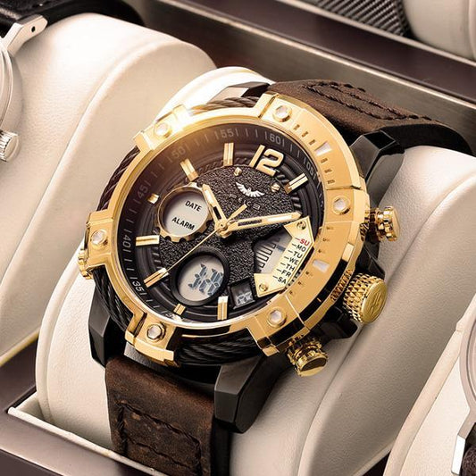 ⏰Black Friday Sale 50% OFF💥💥Multifunctional Dual Display 3ATM Waterproof Men's Quartz Sports Watch