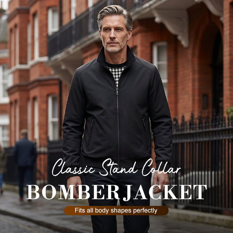 📢📢50% OFF !! ⏰Men's Classic Stand Collar Jacket with Checkered Lining