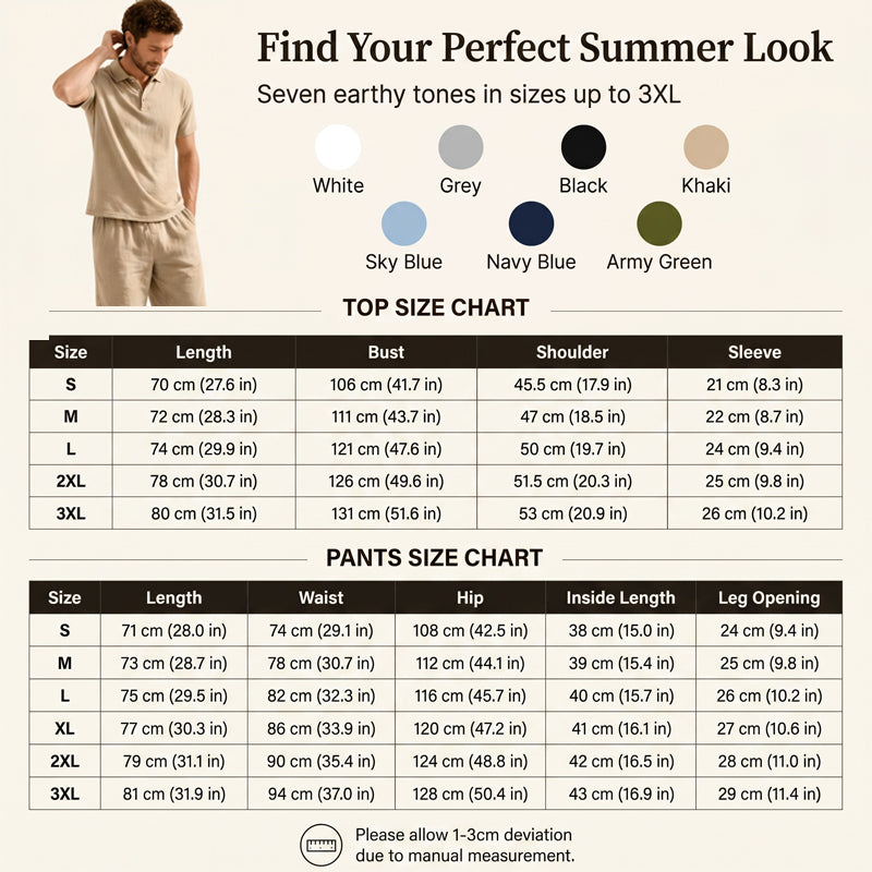 💥 50% OFF 👚Men's Linen Shirt and Casual Pants Set