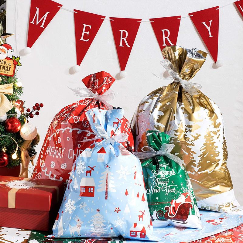 🎅Early Christmas Shopping: 50% Off🎄Drawstring Christmas Gift Bags (Biodegradable)