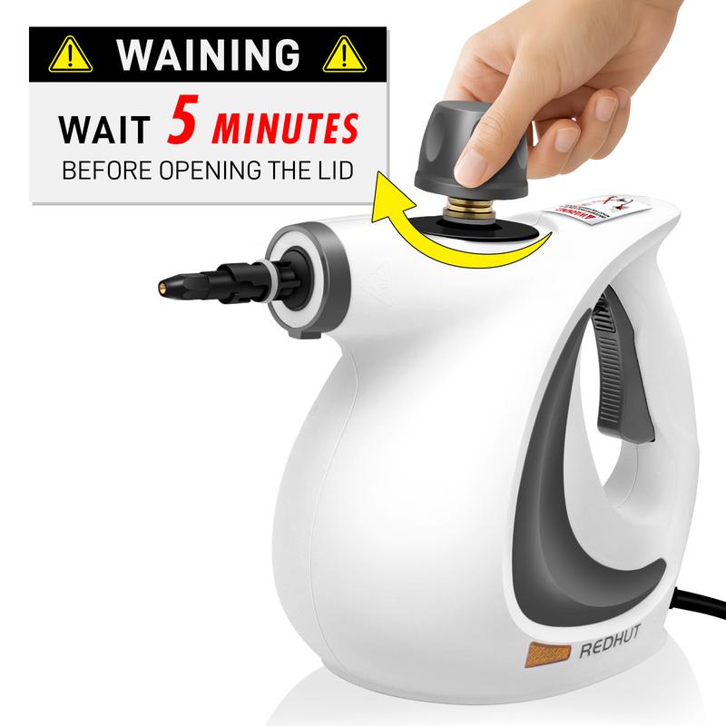 Pressurized Handheld Multi-Surface Natural Steam Cleaner with 12 pcs Accessories, Multi-Purpose Steamer for Home Use, Cleaning Floor, Kitchen,Spring