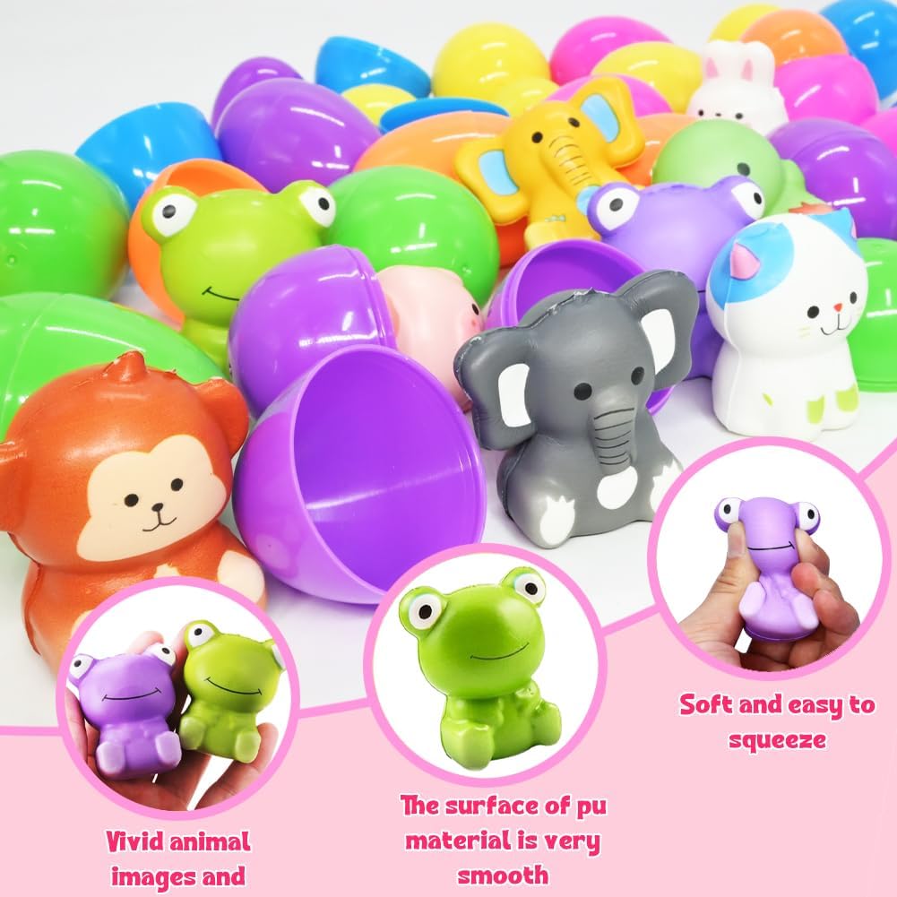 🔥Last Day Special Price !!⚡50K+ SOLD🎁12/24PCS Easter Eggs Prefilled Slow Rising Squishy Toys