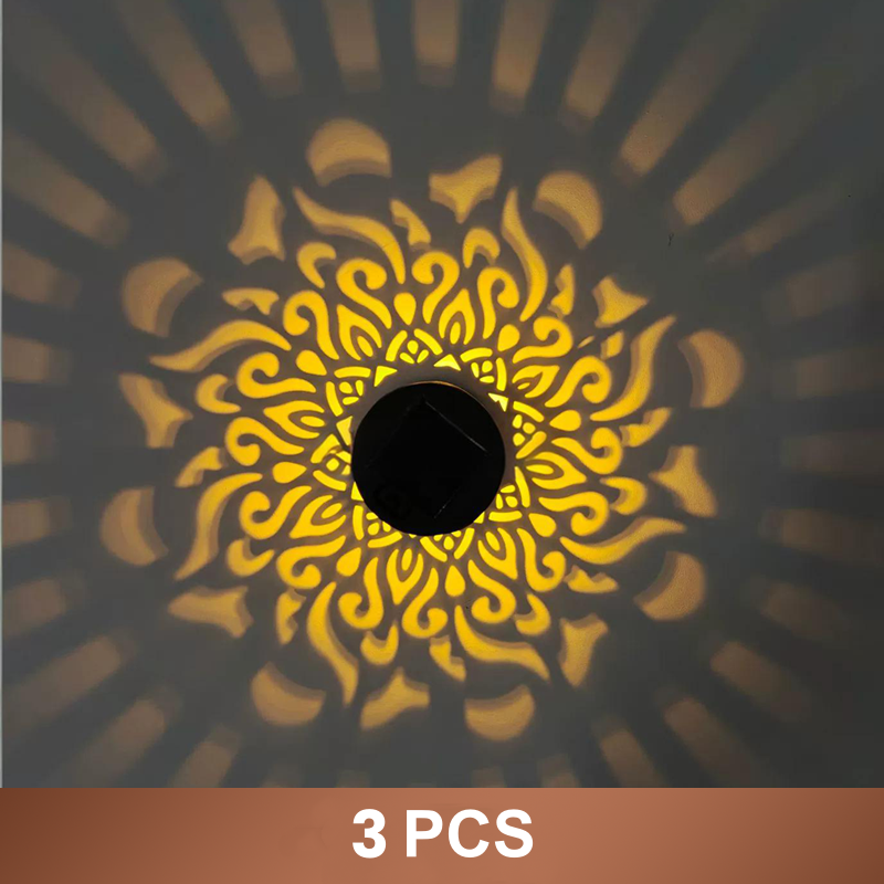 ☀️ Solar Mandala Light for Garden & Patio – 2-in-1 Floor Lamp & Wall Light – Ornamental Light Decoration with Vintage Effect – Rustproof & Durable