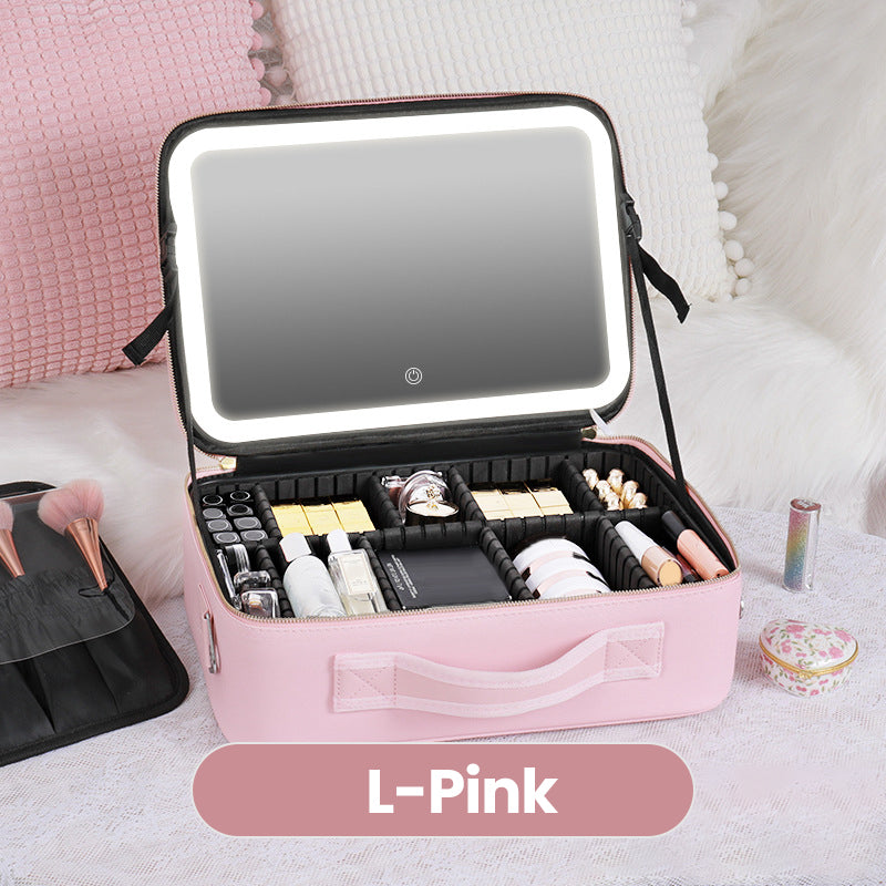 ✨ 50% OFF & Free Shipping ✨ Flawless Makeup Anywhere – Portable LED Mirror Makeup Bag! ✨
